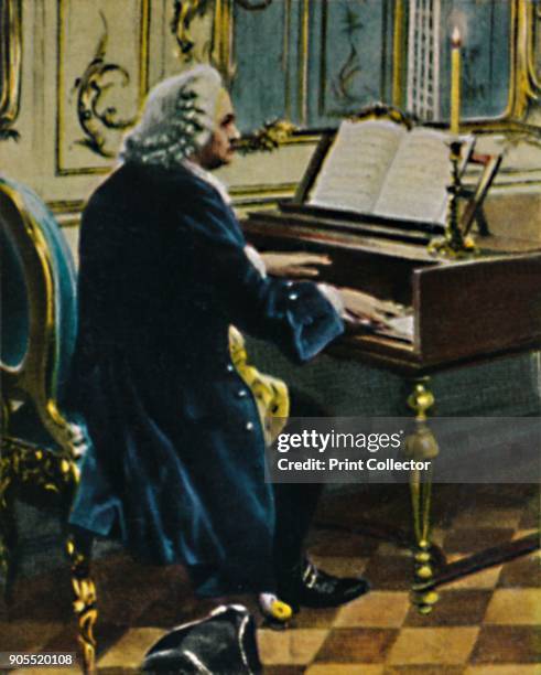 'Johann Sebastian Bach 1685-1750', 1934. Johann Sebastian Bach , German composer and musician of the Baroque period. His music is revered for its...