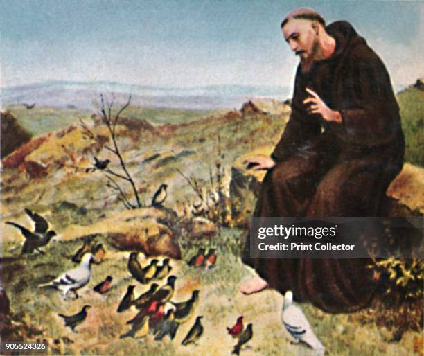 'Der Hellige Franz von Assisi 1182-1226', 1934. St Francis of Assisi, Italian priest and founder of the Franciscan order, 1493. St Francis . St...