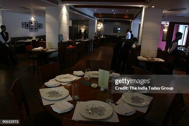 Inside view of Oh! Calcutta restaurant in Nehru Place, New Delhi.