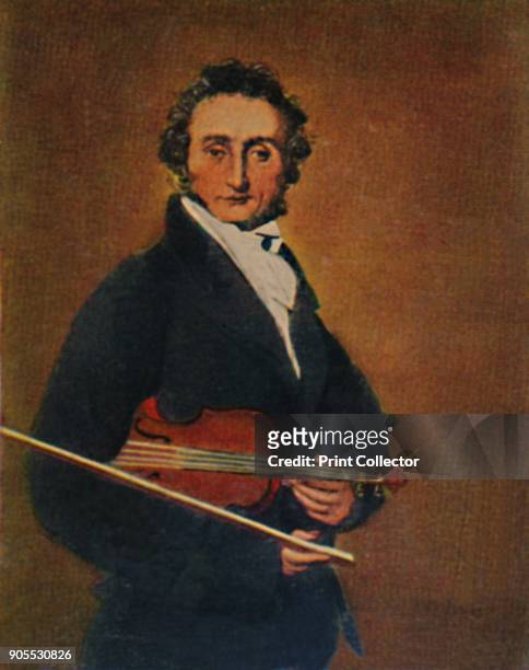 Niccolò Paganini 1782-1840', 1934. Niccolò Paganini , Italian violinist, violist, guitarist, and composer. He was the most celebrated violin virtuoso...