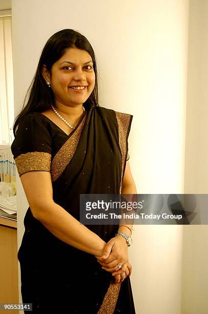 Falguni Nayar, Managing Director, Kotak Investment Bank, poses at office, in Mumbai, India. Potrait