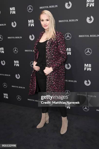 Ania Niedieck attends the Ewa Herzog show during the MBFW Berlin January 2018 at ewerk on January 16, 2018 in Berlin, Germany.