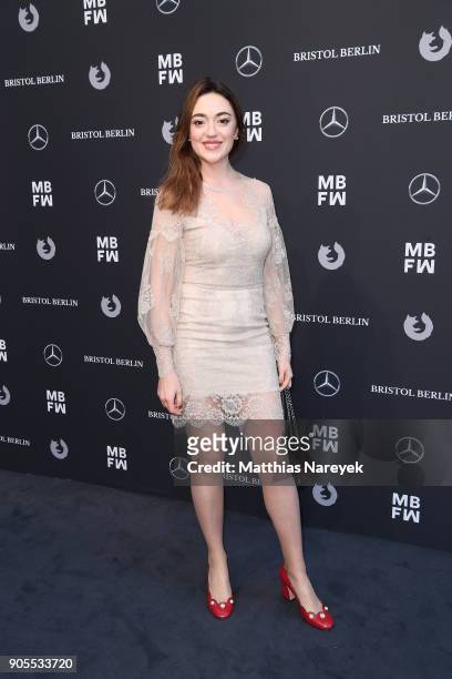 Natalia Fiebrig attends the Ewa Herzog show during the MBFW Berlin January 2018 at ewerk on January 16, 2018 in Berlin, Germany.