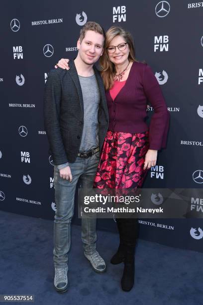 Clemens Trischler and Maren Gilzer attend the Ewa Herzog show during the MBFW Berlin January 2018 at ewerk on January 16, 2018 in Berlin, Germany.