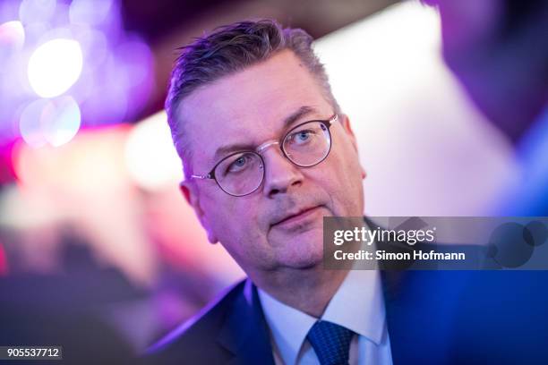 President Reinhard Grindel attends the 2018 DFL New Year Reception at Thurn & Taxis Palais on January 16, 2018 in Frankfurt am Main, Germany.