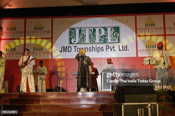 Daler Mehndi, Punjabi pop-singer performing in New Delhi, India