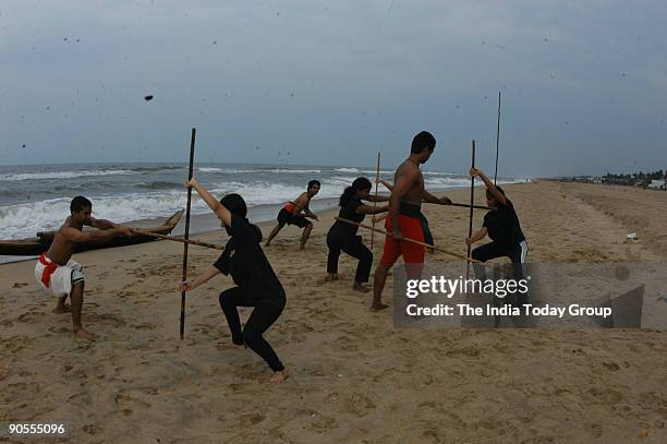 Shaji John, the Expert in Kalaripayattu teaching classes in Chennai, Tamil Nadu, India