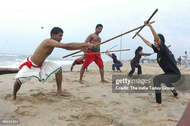 Shaji John, the Expert in Kalaripayattu teaching classes in Chennai, Tamil Nadu, India