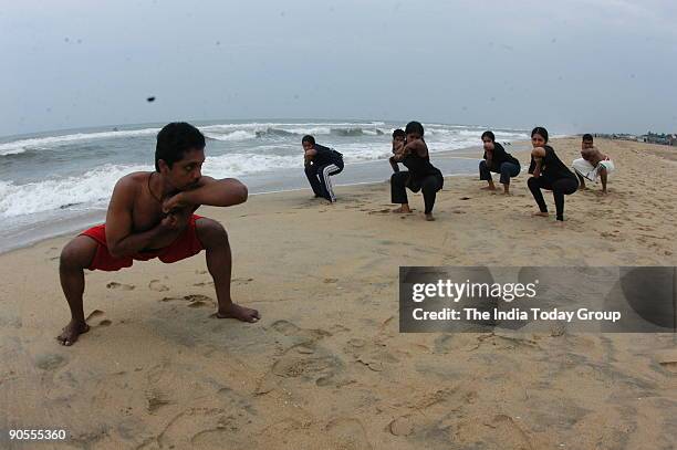 Shaji John, the Expert in Kalaripayattu teaching classes in Chennai, Tamil Nadu, India