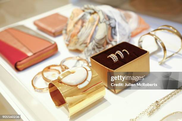 display of luxury jewelry - accessory stock-fotos und bilder