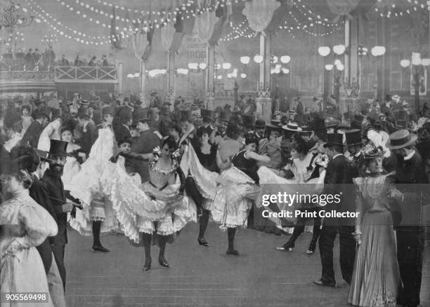 'Le Bal Du Moulin-Rouge', 1900. Moulin Rouge is best known as the spiritual birthplace of the modern form of the can-can dance. From Le Panorama -...