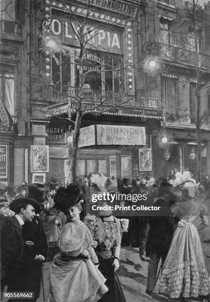 'Sur Le Boulevard - La Sortie De L'Olympia', 1900. Olympia is a music hall located in the 9th arrondissement of Paris, France. From Le Panorama -...