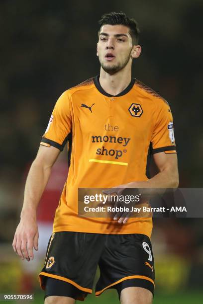 Rafa Mir of Wolverhampton Wanderers during the Sky Bet Championship match between Barnsley and Wolverhampton at Oakwell Stadium on January 13, 2018...