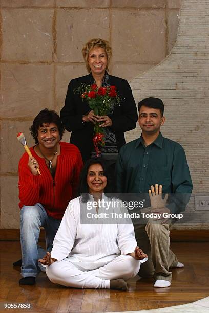 Niladri Paul with Blossam Kochar, Dr Pradeep Sharma, Dr Neelam Sharma posing for the photograph in New Delhi, India on Wednsday, January 25, 2006.