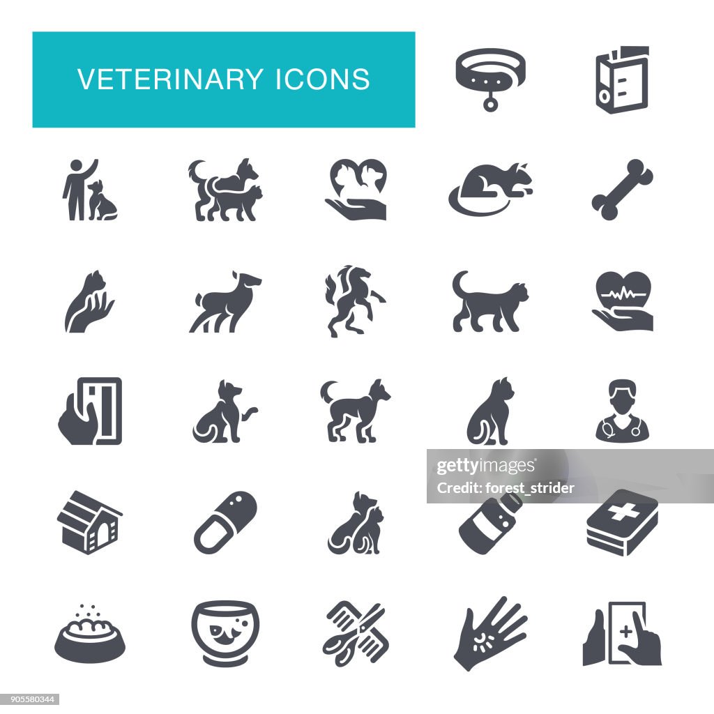 Iconos de veterinarios