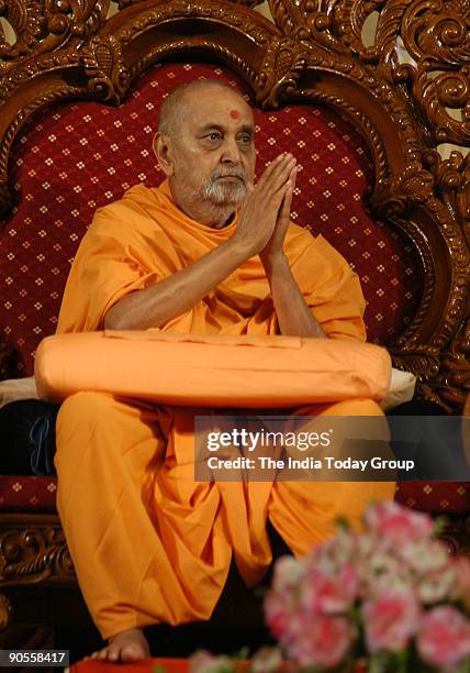 Pramukh Swami Maharaj is the fifth successor of Bhagwan Swaminarayan of Akshardham mandir at Ahmedabad in Gujarat, India