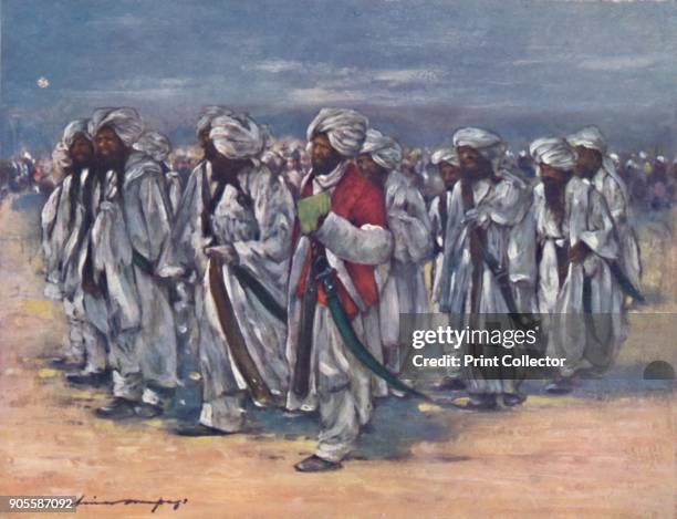 'Baluch Chiefs on Durbar Day', 1903. Also known as the Imperial Durbar, the Delhi Durbar was held three times, in 1877 and 1911, at the height of the...