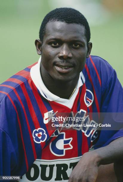 Liberian Soccer Player George Weah - P.S.G. Training - season 93-94