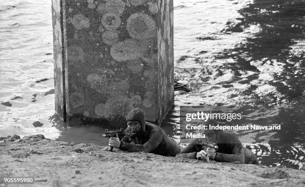 Irish Army Ranger Wing Training Drill, Marine Exercises and Landing Drills, at the Curragh, .