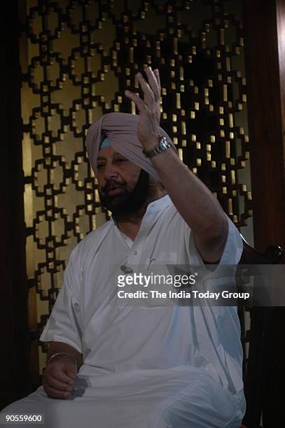 Captain Amarinder Singh, Chief Minister of Punjab during the India Today interview in New Delhi, India