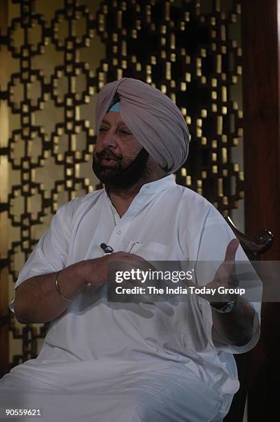 Captain Amarinder Singh, Chief Minister of Punjab during the India Today interview in New Delhi, India