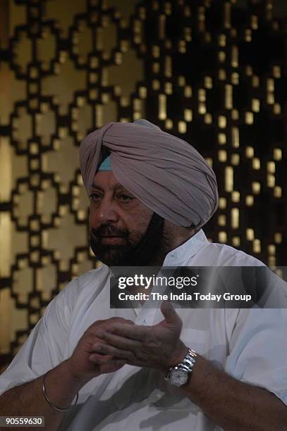 Captain Amarinder Singh, Chief Minister of Punjab during the India Today interview in New Delhi, India