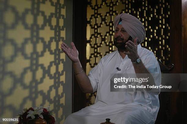 Captain Amarinder Singh, Chief Minister of Punjab during the India Today interview in New Delhi, India