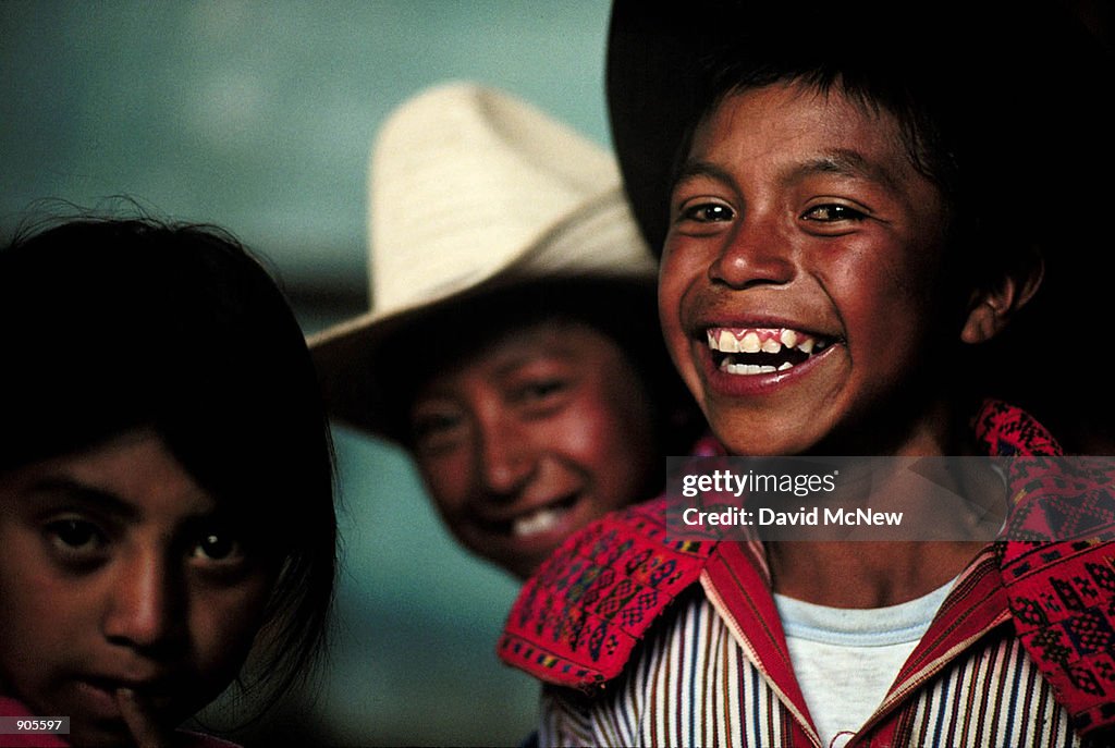Mayan children laugh...