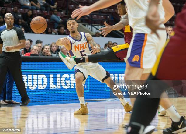 Josh Gray of the Northern Arizona Suns passes the ball against the Canton Charge during the NBA G-League Showcase on January 12, 2018 at the Hershey...