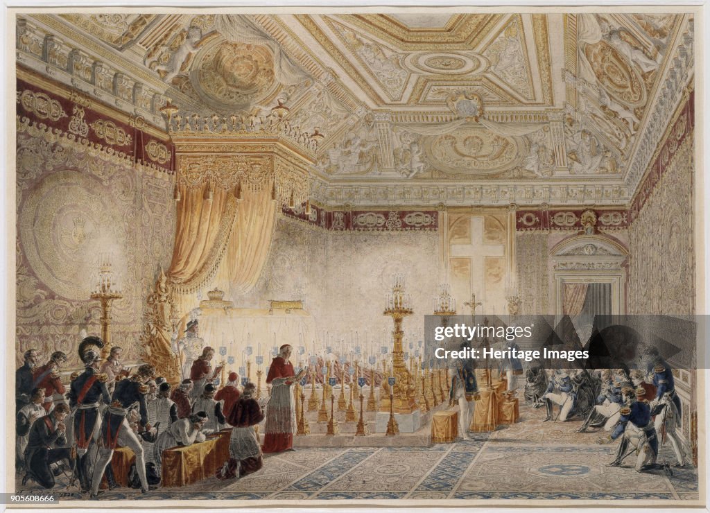 Chapelle Ardente Of Louis Xviii At The Throne Room Of The Tuileries On September 1824