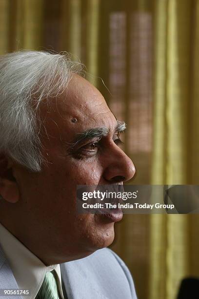 Kapil Sibal, Union Cabinet Minister of Science and Technology and Ocean Development at his office in New Delhi, India