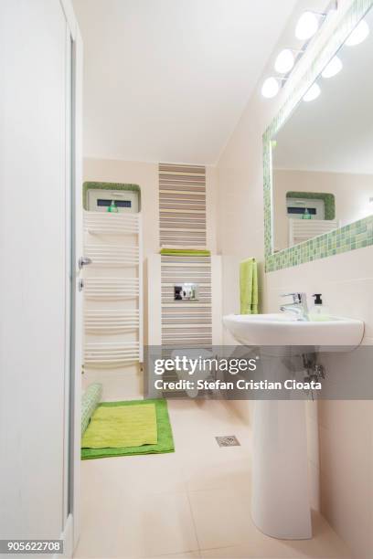 modern bathroom - bathroom ceiling stock pictures, royalty-free photos & images