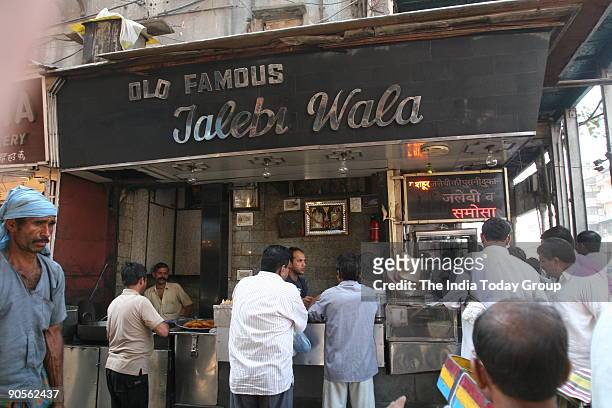 Old Famous Jalebi Wala shop at Chandni Chowk.