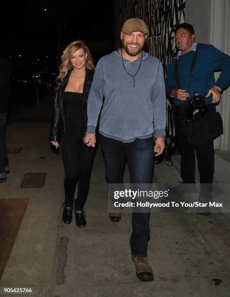 Randy Couture and Mindy Robinson are seen on January 15, 2018 in Los Angeles, CA.