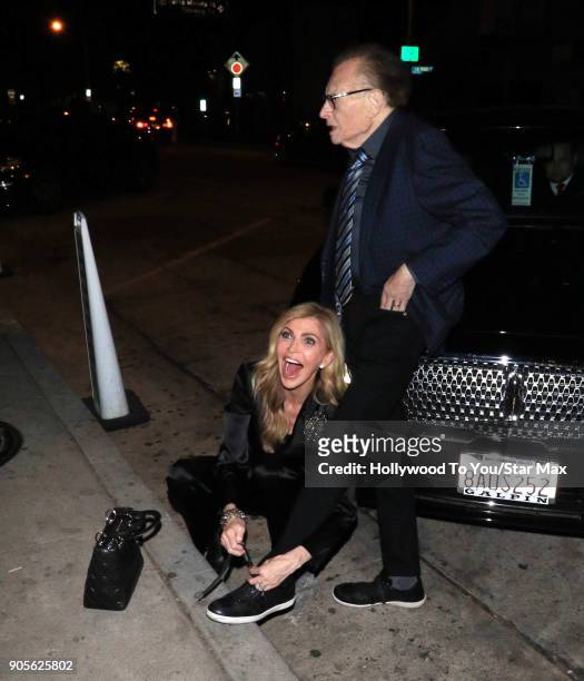 Larry King and Shawn King are seen on January 15, 2018 in Los Angeles, CA.