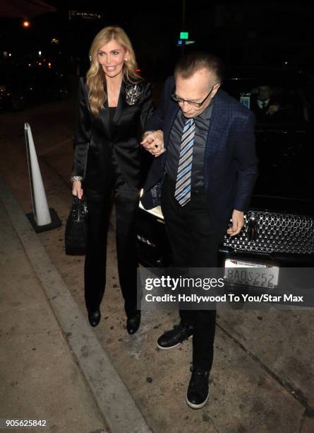 Larry King and Shawn King are seen on January 15, 2018 in Los Angeles, CA.