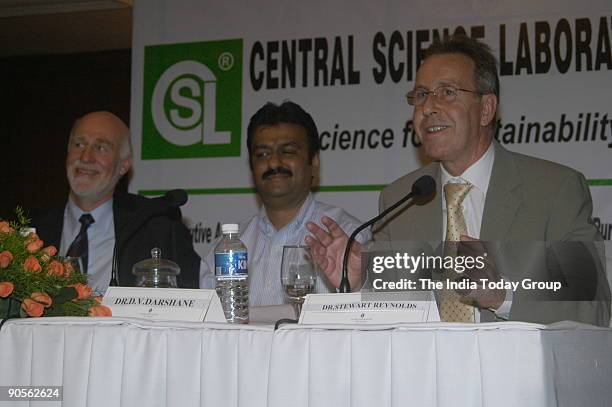 Professor John Gilbert, Science Director , Central Science Laboratory, UK with DV Darshane, Director of Quality Policy and Standards, The Coca-Cola...