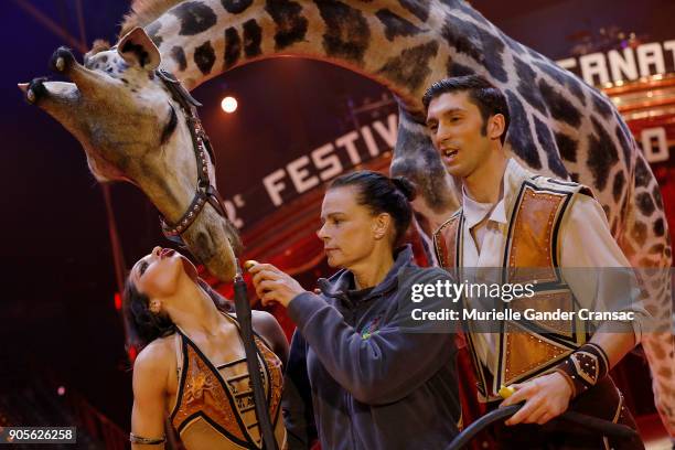 Princesse Stephanie of Monaco attends the 42nd International Circus Festival In Monte-Carlo : Photocall on January 16, 2018 in Monaco, Monaco.