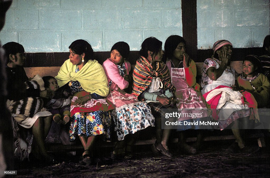 Mayan women socialize...