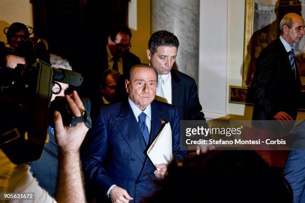 Silvio Berlusconi during the press conference at Palazzo Grazioli, at the end of the Presidency Office of the Il Popolo della Libertà on October 25,...