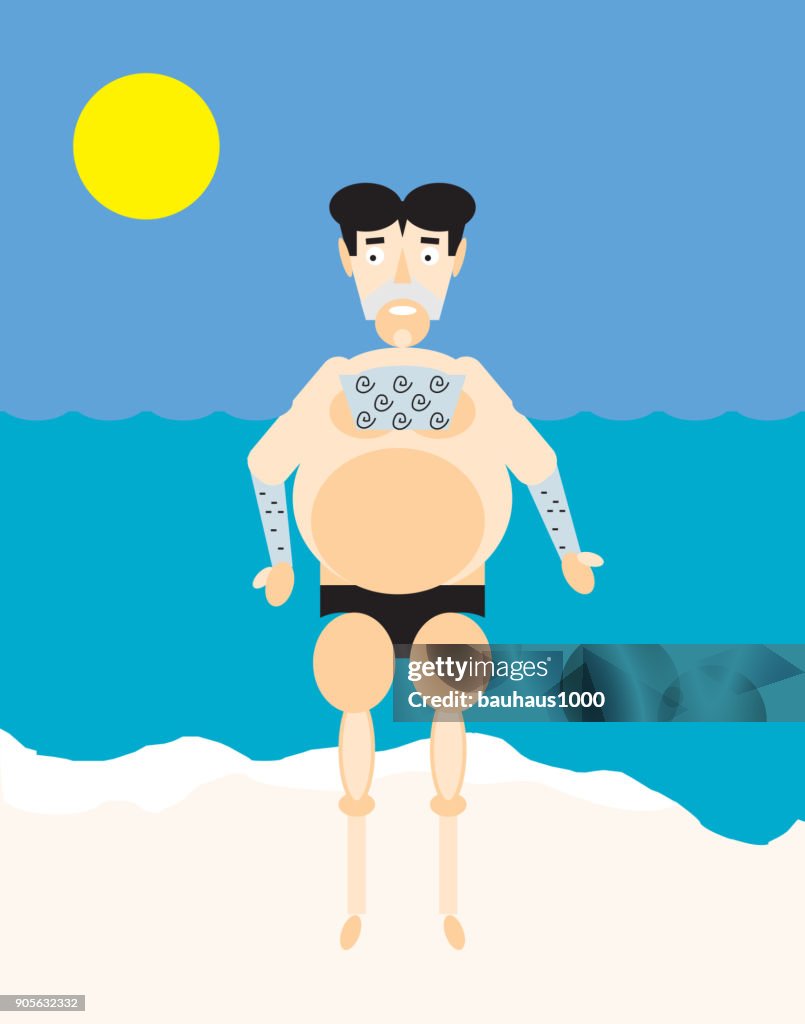 Jersey Man at the Beach