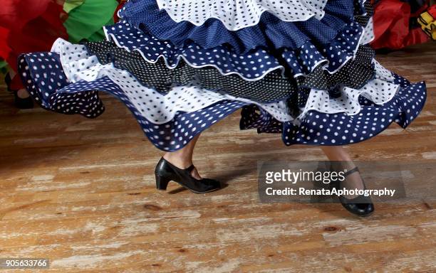 close-up of a flamenco dancers legs dancing - flamenco 個照片及圖片檔