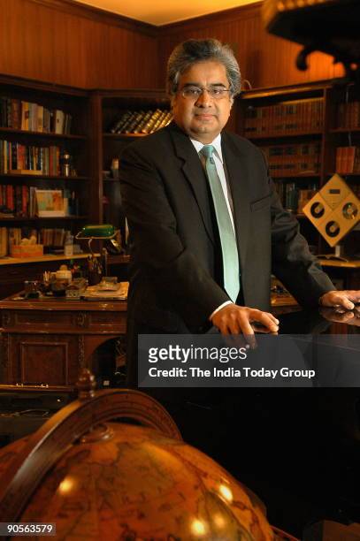 Harish Salve, lawyer and former solicotor general of India in his study.