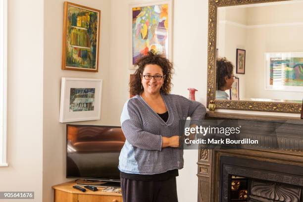 Poet and novelist Sophie Hannah is photographed for the Sunday Times on March 31, 2017 in London, England.