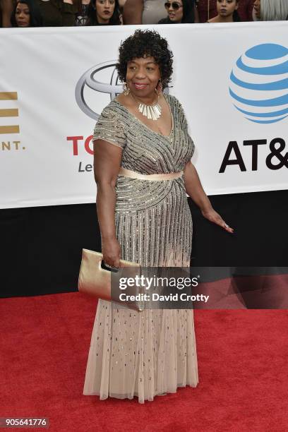 Gwen Carr attends the 49th NAACP Image Awards - Arrivals at Pasadena Civic Auditorium on January 15, 2018 in Pasadena, California.