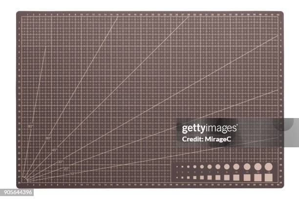 brown cutting mat on white - esterilla para cortar fotografías e imágenes de stock