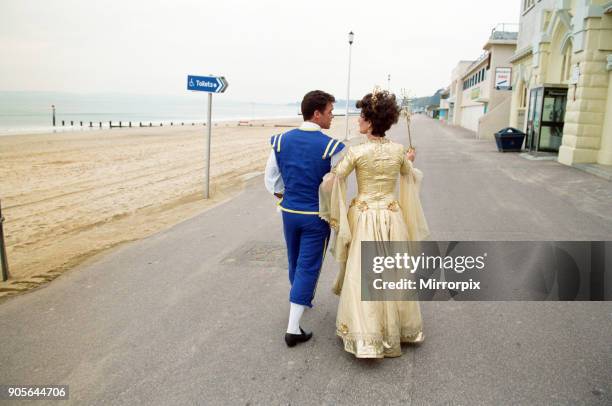 Stefan Dennis and June Brown in Bournemouth to star in the pantomime 'Cinderella'. 9th December 1992.