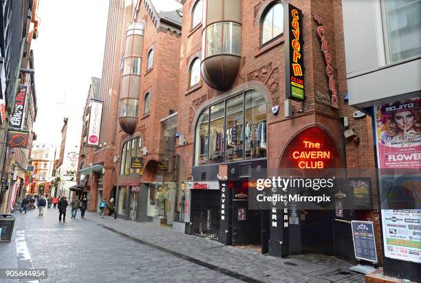 The Cavern Club, 10 Mathew St, Liverpool, Merseyside L2 6RE, England General view of The Cavern Club, the world famous nightclub on Mathew Street in...