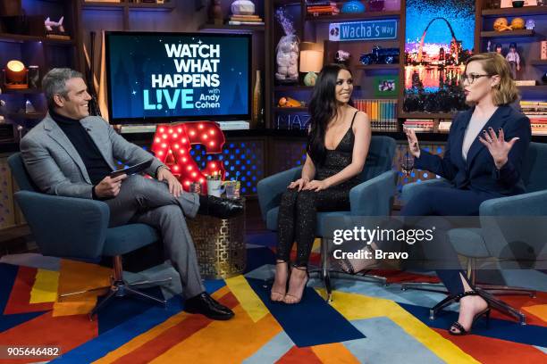 Pictured : Andy Cohen, Scheana Marie and S. E. Cupp --