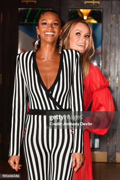 Amanda Holden and Alesha Dixon attend the 'Britain's Got Talent' Blackpool auditions held at Blackpool Opera House on January 16, 2018 in Blackpool,...